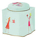 roger la borde tea caddy tin blue